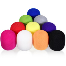 10 PCS Microphone Covers Mic Covers Foam Microphone Windscreen Colorful Handheld Washable Mic Windscreen for Most Standard Microphones