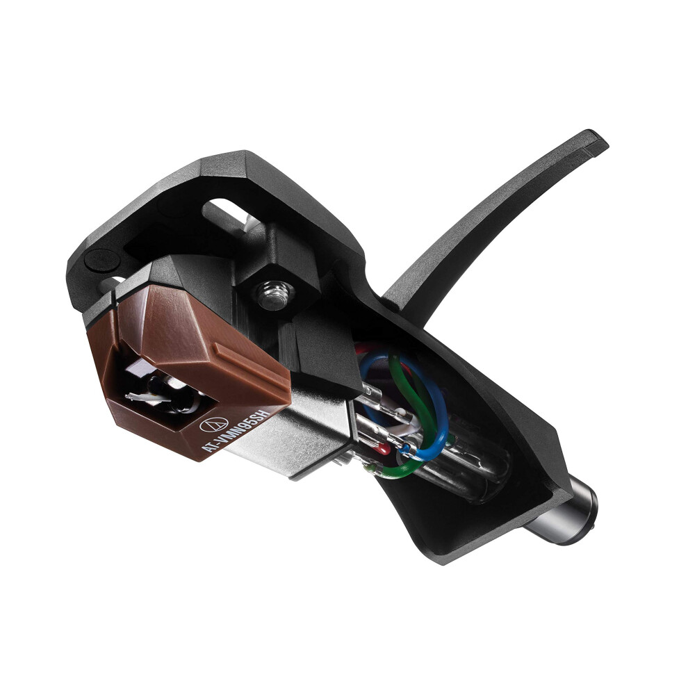 Audio-Technica Audio Technica At-Vm95sh/H Headshell/Dual Moving Magnet Cartridge Combo Kit () Black/Brown