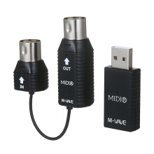 SHUAIGUO MS1 Mini Wireless Transmission System MIDI System MIDI Wireless Adapter Plug and Play Support for Devices with MIDI Interface, Black