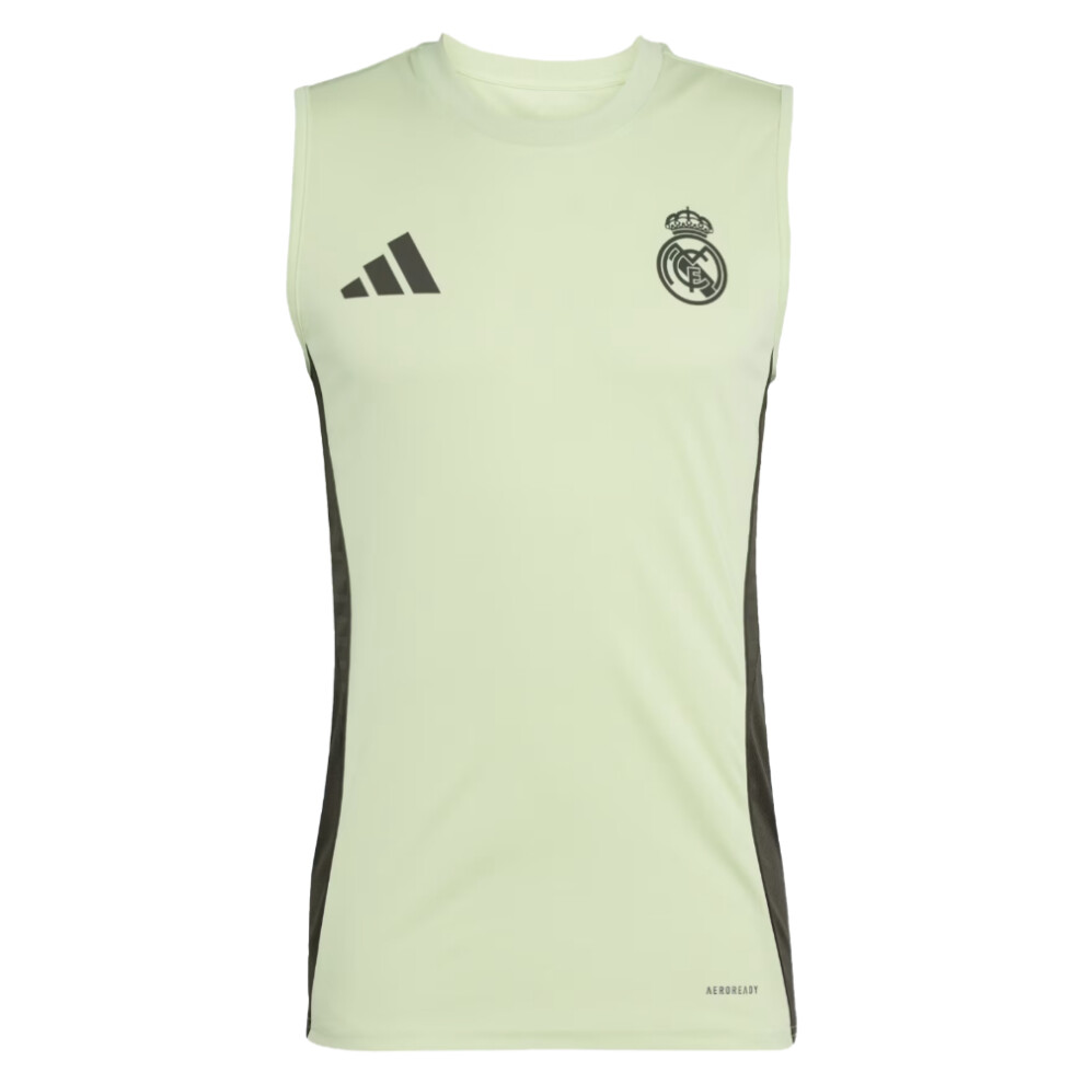 Adidas (Xl) 2025-2026 Real Madrid Sleeveless Training Jersey (Almost Lime)