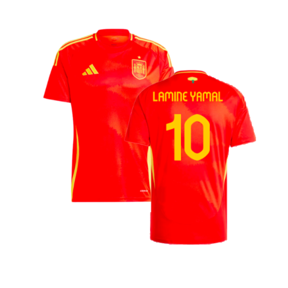 Adidas (M) 2024-2025 Spain Home Shirt (Lamine Yamal 10)
