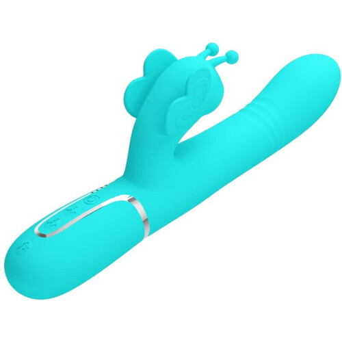 Vibrator Pretty Love - Multifunktions Hase, blau 2