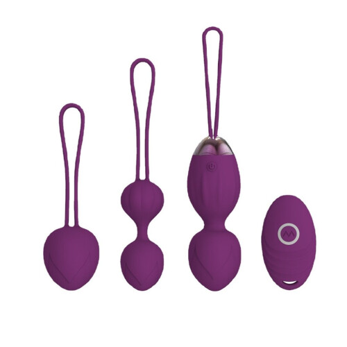 3 Kegelball Set, lila