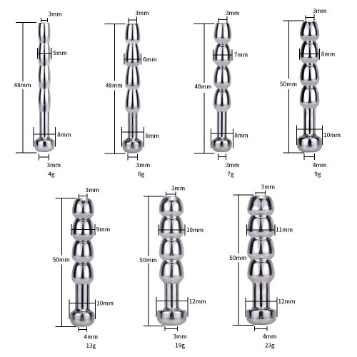 Stainless steel urethral dilator set, 7 pcs. 1