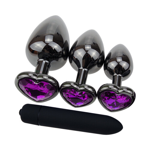 Analmassagegerät Set mit Vibrator, 3-tlg. 1