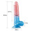 Phallus Imitator Dazzle Borchie, 23 cm, rosa/blu 2