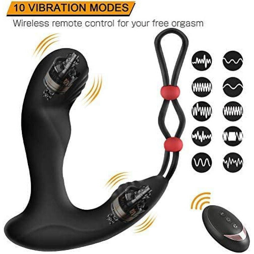 Anal vibrator 2in1 with remote control 1