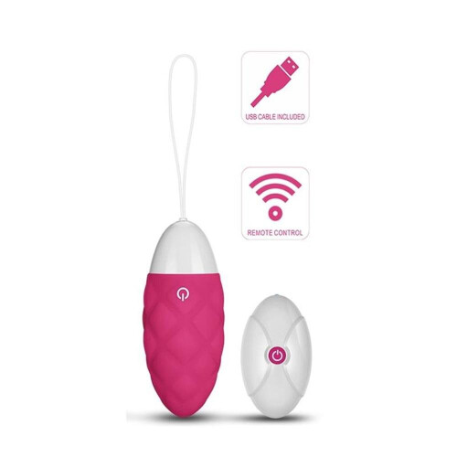 Vibrating egg iJoy Remote Control USB, pink 1