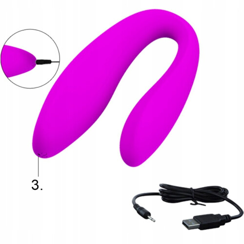 Vibrator for couples Pretty Love, purple 1