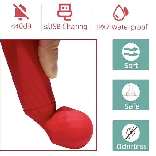 Draagbare mini vibrator stimulator, rood 2