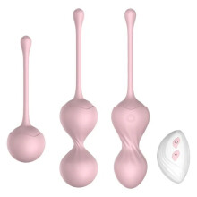 Set of vaginal balls, 3 pcs. + remote control
