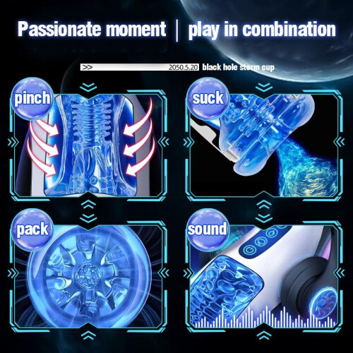 Automatic male masturbator Yulei, light blue 2
