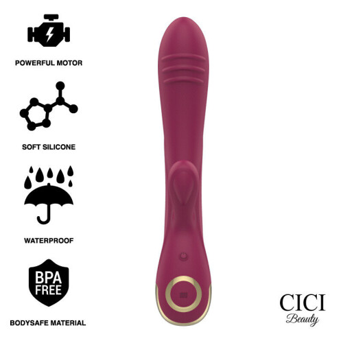 Vibrator Cici Beauty Premium Silicone Rabbit, red 1