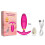 Female vibrator with remote control, pink 1