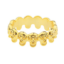 Penisring Schedel Gouden Ring, 28 mm