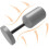 Metalen anaalplug, L 1