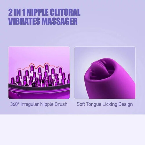 Borst- en clitorisstimulator - vibrator met afstandsbediening 1