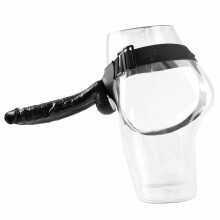 Phallus Imitator Σκούρο Κόκκινο Brand Strap On Dildo XXL 31 cm, μαύρο