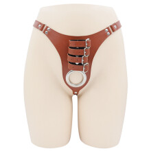 Ζώνη πέους Dark Red Brand, καφέ