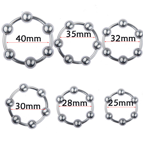 Δαχτυλίδι πέους Dark Red Brand με μπάλες 32 mm 2
