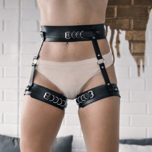 Sexy Δουλεία Δερμάτινη Ζώνη Rocky Girl 2