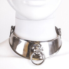 Metalen halsband Metal Hard, zilver