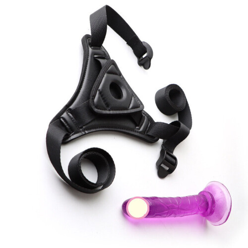 Phallus Imitator Dark Red Brand με ζώνη 13,5 cm, μωβ 1