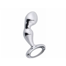 Massaggiatore prostatico e dildo anale, argento