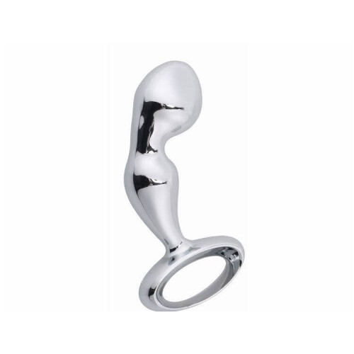 Massaggiatore prostatico e dildo anale, argento