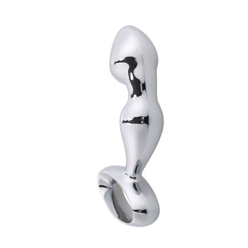 Massaggiatore prostatico e dildo anale, argento 2