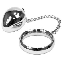 Metalen penisring met anaalpin, 45 mm