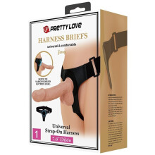 Strap-on Pretty Love, Zwart/Beige