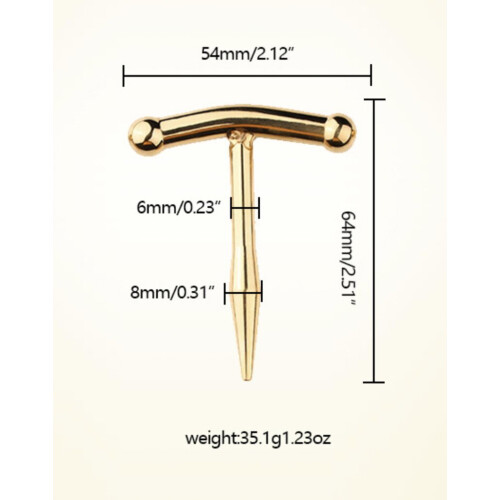 Luxe RVS Urethrale Plug, Goud 2