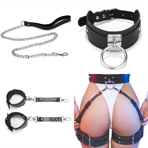 Sexy Δερμάτινα BDSM Αξεσουάρ Set Leather Chic 2