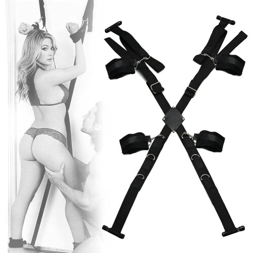BDSM Σετ Σεξουαλικής Συγκράτησης με Λουράκι Πόρτας 1