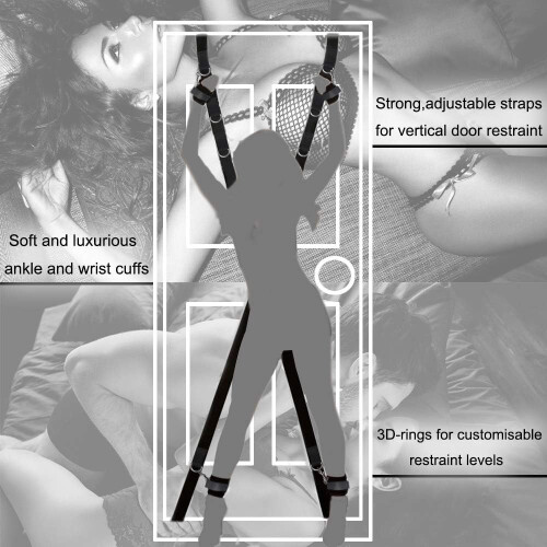 BDSM Σετ Σεξουαλικής Συγκράτησης με Λουράκι Πόρτας 2
