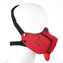 Maschera per il viso del cane sexy, rosso