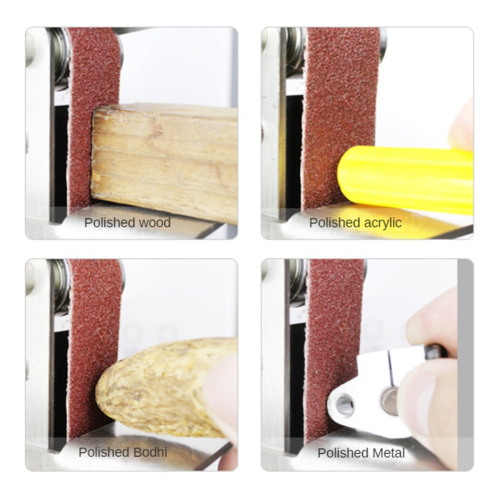 EU Plug, Mini Belt Sander 7 Variable Speed for Polishing Wood Parts 2