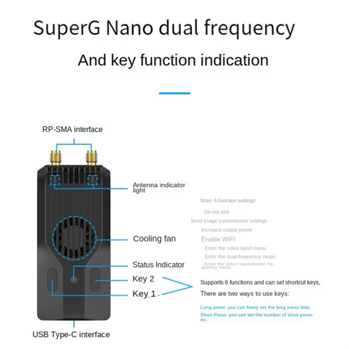 Moduł nadajnika Gemini SuperG Nano ELRS 2.4G 1W