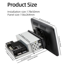1Din Regulowany Obrotowy Ekran 2G + 64G Odtwarzacz Multimedialny 10,1 cala