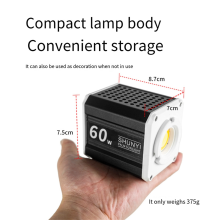 60W dwukolorowa lampa wypełniająca ręczna do fotografii, lampa wypełniająca COB, wtyczka EU