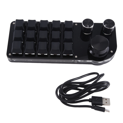 Programming Macro Custom 15 Keys 3 Knob Keyboard Mechanical Hotswap A