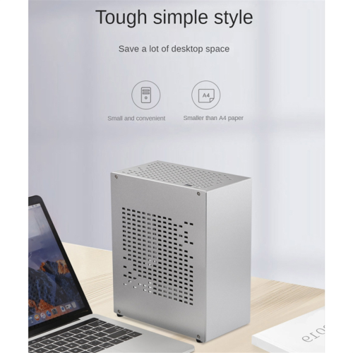 A07 Mini ITX Case per computer Chassis HTPC Host Case Desktop Bianco 2