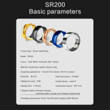 SR200 Smart Ring, monitor ciśnienia krwi z tlenem, pierścień na palec, B