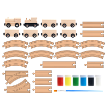 Zestaw adapterów do torów kolejowych DIY z drewna, akcesoria kolejowe