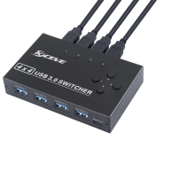 Przełącznik USB 3.0 Przełącznik KM 4 Komputer Laptop PC