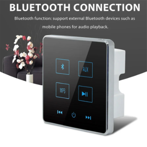 Home Theater Bluetooth Wall Amplifier Support USB TF Card(White) 2