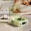 New Retro Alarm Clock Record Player Portable Subwoofer White 5