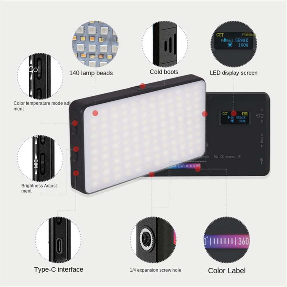 Handheld Led Ing Slr Camera Vlog Photography Light 4713228685947