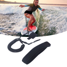 6mm Surfbrett-Leine Zuverlässiges Hochleistungs-TPU-Geflochtenes Feder-Waist-Sicherheitsseil für Wassersport